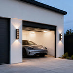 Modern Outdoor Wall Sconce with Up-Down LED Illumination