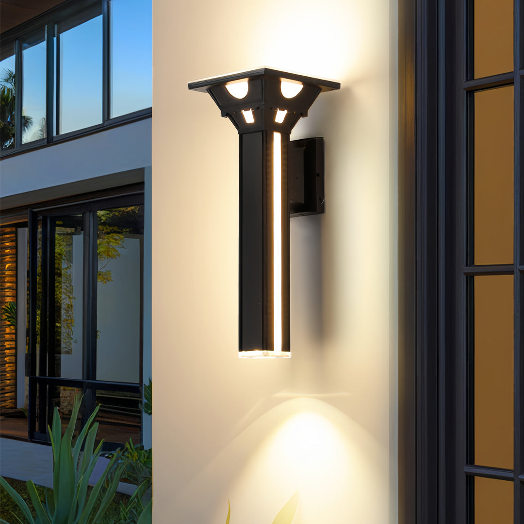 Modern Outdoor Wall Column Light LED Waterproof Aluminum Sconce