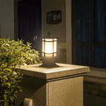 Pavilion Black Aluminum Outdoor Bollard Light with Warm LED