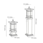 Pavilion Black Aluminum Outdoor Bollard Light with Warm LED