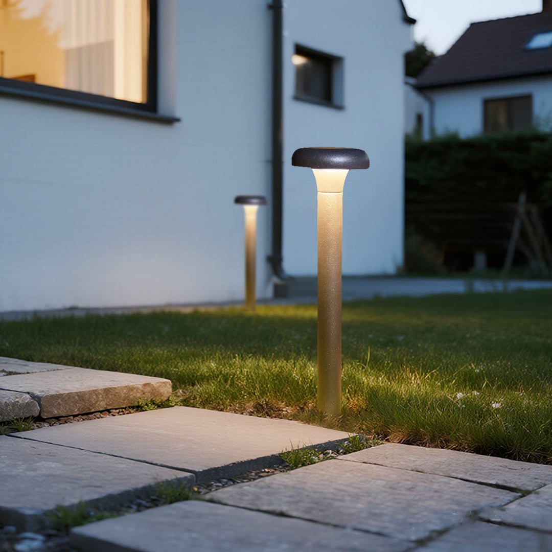 Minimalist Outdoor Bollard Light with Warm LED Glow for Pathways and Gardens