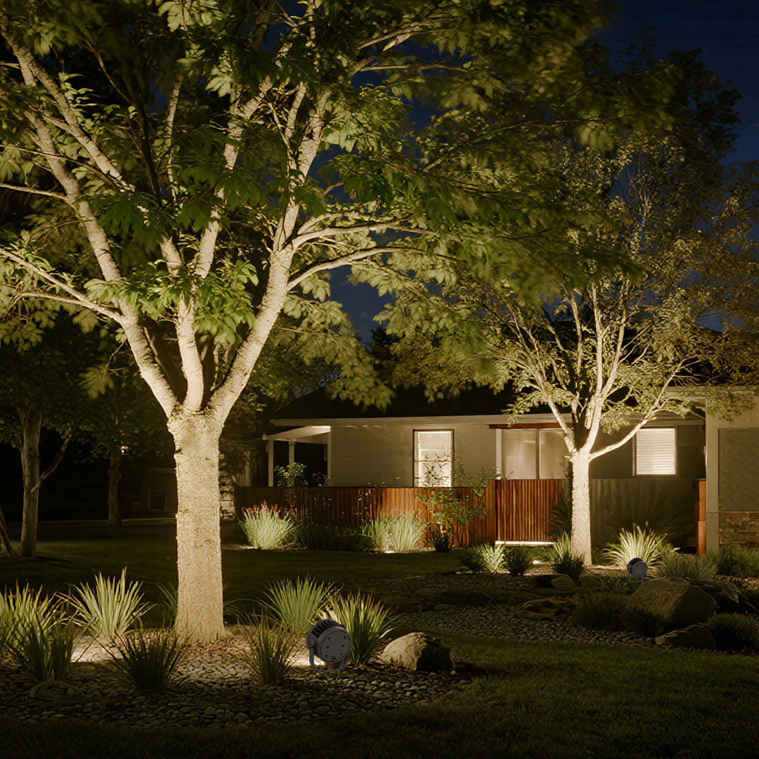 Round LED Landscape Spotlights for Architectural Outdoor Lighting