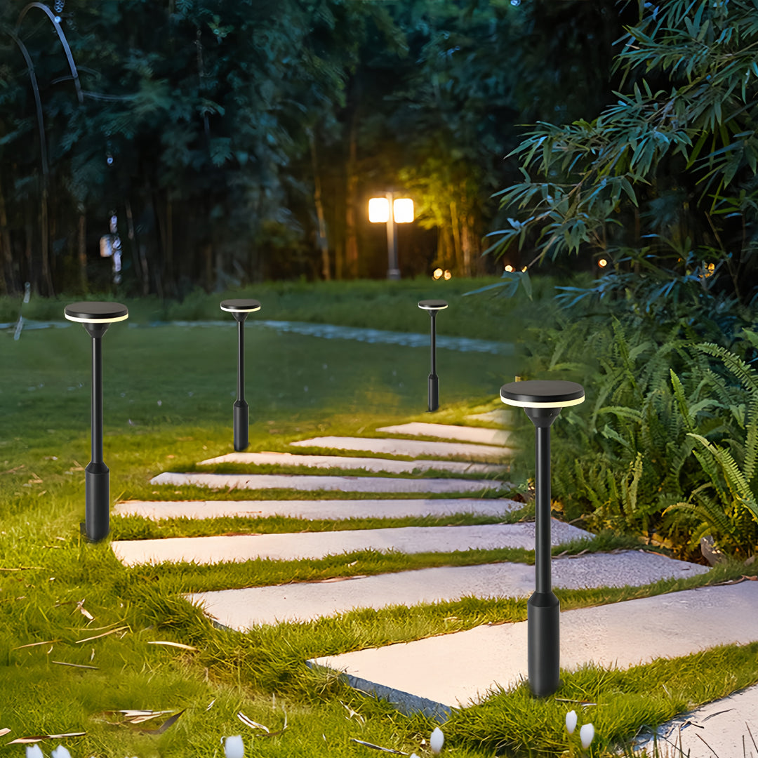 Outdoor LED Path Light with Aluminum Body and Warm White Glow
