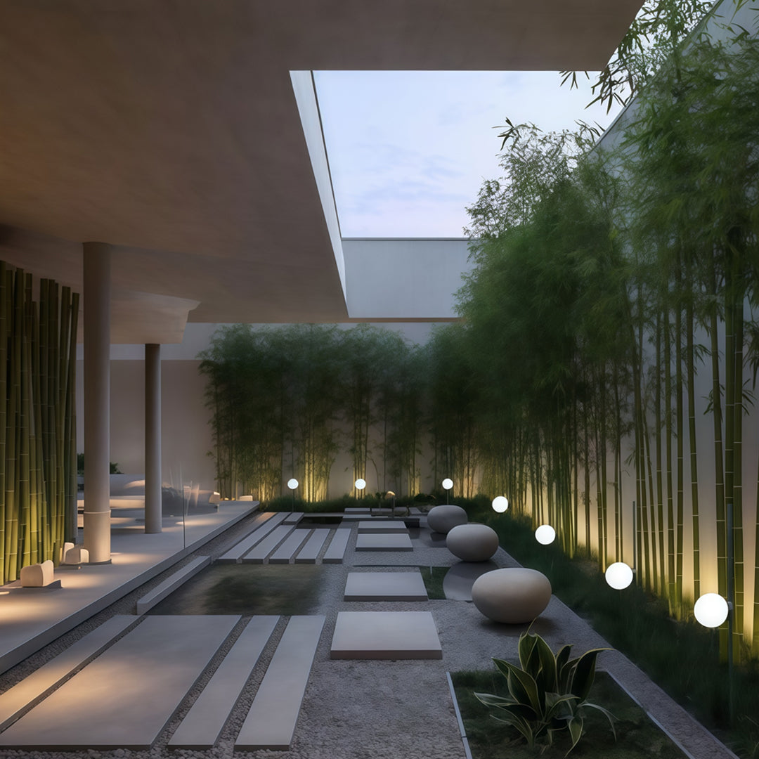 Minimalist Round Ball LED Path Light for Modern Garden Walkways