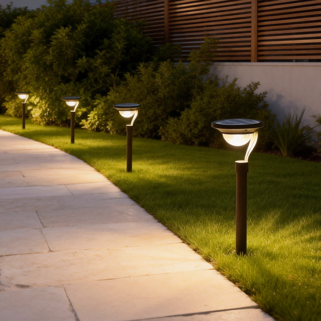 Aura Floating Solar Garden Stake Light in Matte Gray