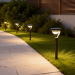 Aura Floating Solar Garden Stake Light in Matte Gray