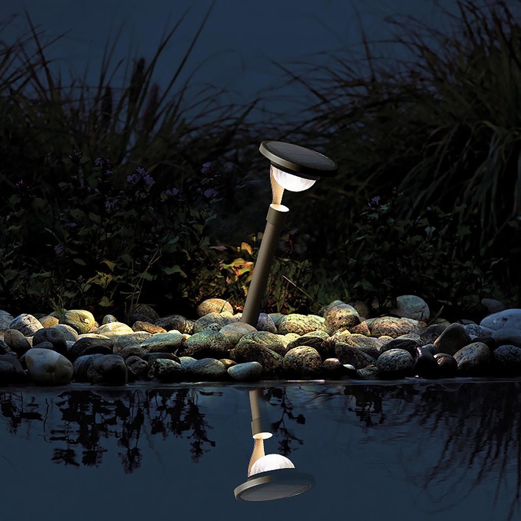 Aura Floating Solar Garden Stake Light in Matte Gray