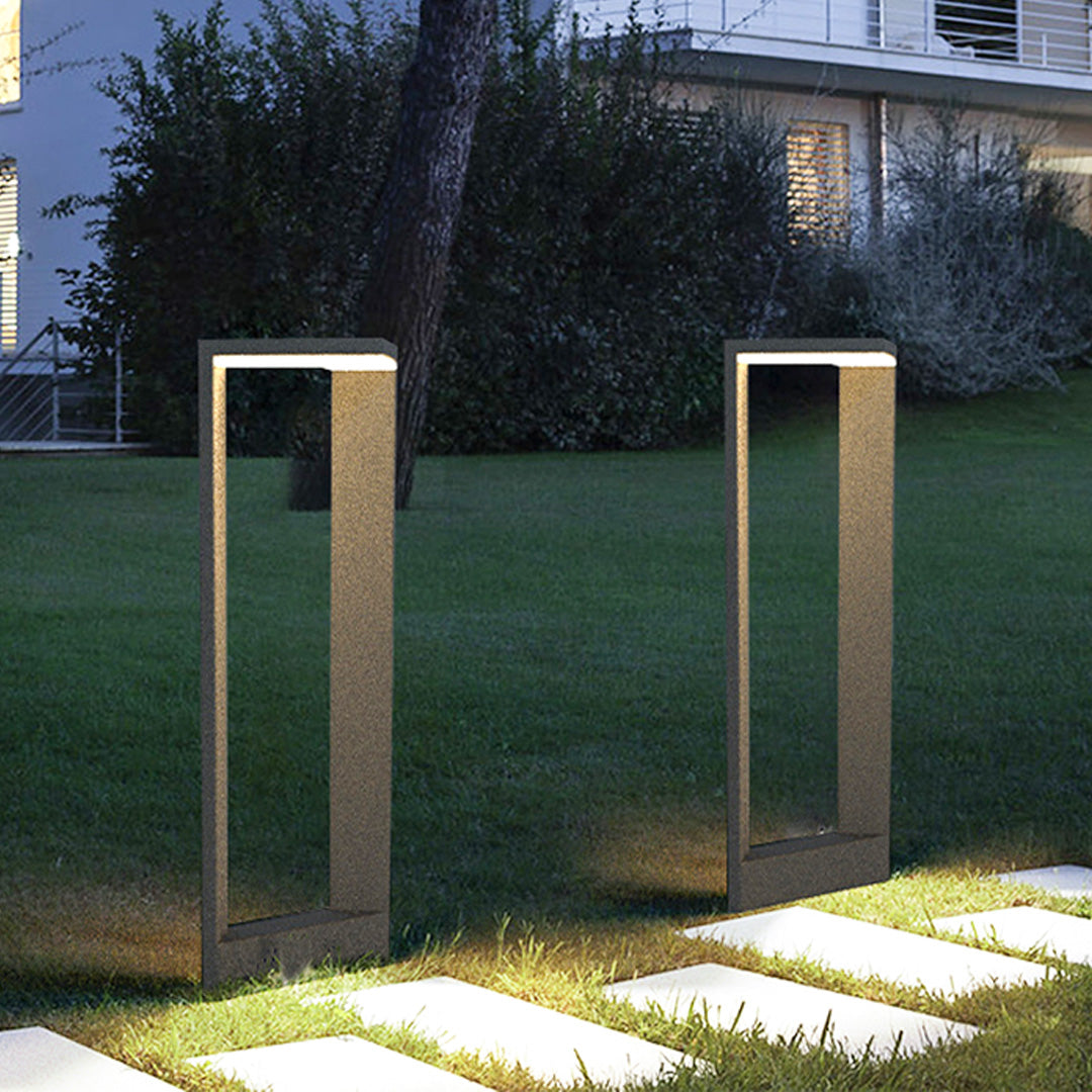 Modern Square Bollard Light for Outdoor Paths & Courtyards | IP65 Waterproof LED Landscape Lamp