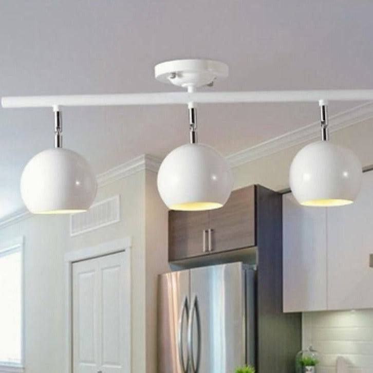 3 Light Bowled Metal Semi Flush Mount Ceiling Light Modern Bright