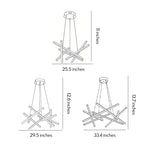 Satellite Geometric LED Chandelier in Black, Gold, or White