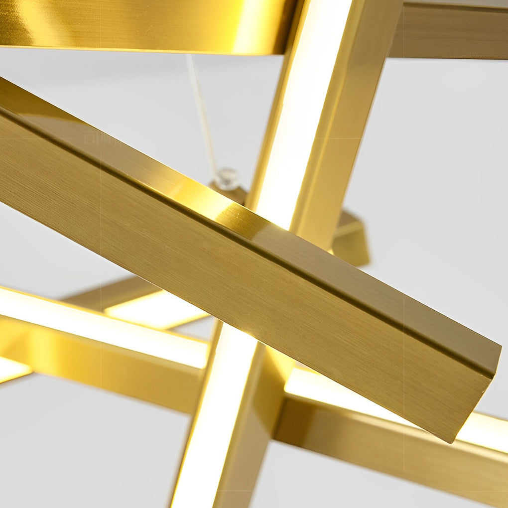 Satellite Geometric LED Chandelier in Black, Gold, or White