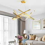 Satellite Geometric LED Chandelier in Black, Gold, or White