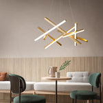 Satellite Geometric LED Chandelier in Black, Gold, or White