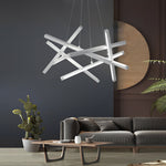 Satellite Geometric LED Chandelier in Black, Gold, or White