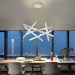 Satellite Geometric LED Chandelier in Black, Gold, or White