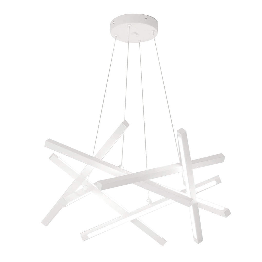 Satellite Geometric LED Chandelier in Black, Gold, or White