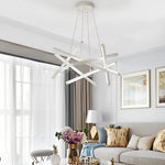 Satellite Geometric LED Chandelier in Black, Gold, or White