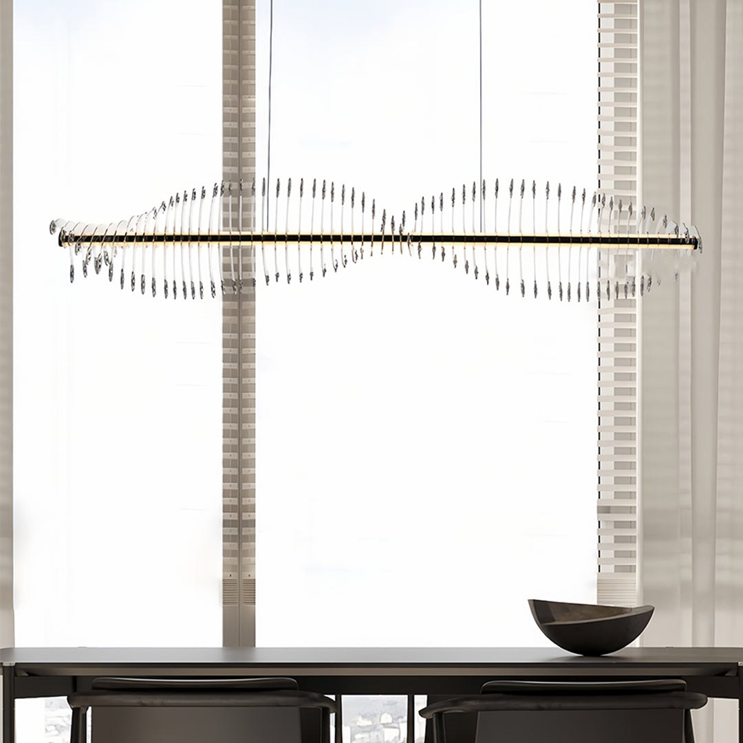 Spiral LED Pendant Light – Modern Linear Suspension for Dining & Living Spaces