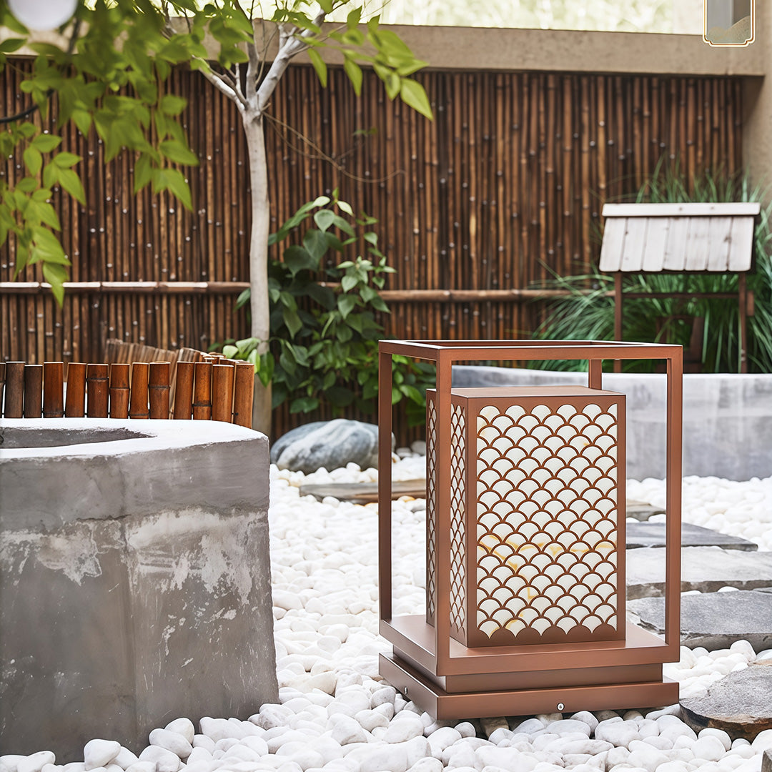 Marble LED Bollard Light for Courtyards, Walkways, and Gardens