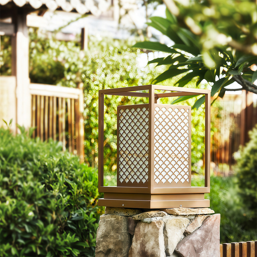 Marble LED Bollard Light for Courtyards, Walkways, and Gardens