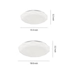 Aurelia Geometric Flush Mount Ceiling Light in White with Full-Sky Star Effect