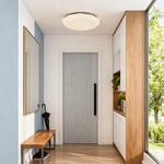 Aurelia Geometric Flush Mount Ceiling Light in White with Full-Sky Star Effect