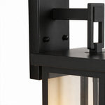 Noir Outdoor Wall Sconce — IP65 Waterproof Iron LED Lantern for Courtyard & Entryway