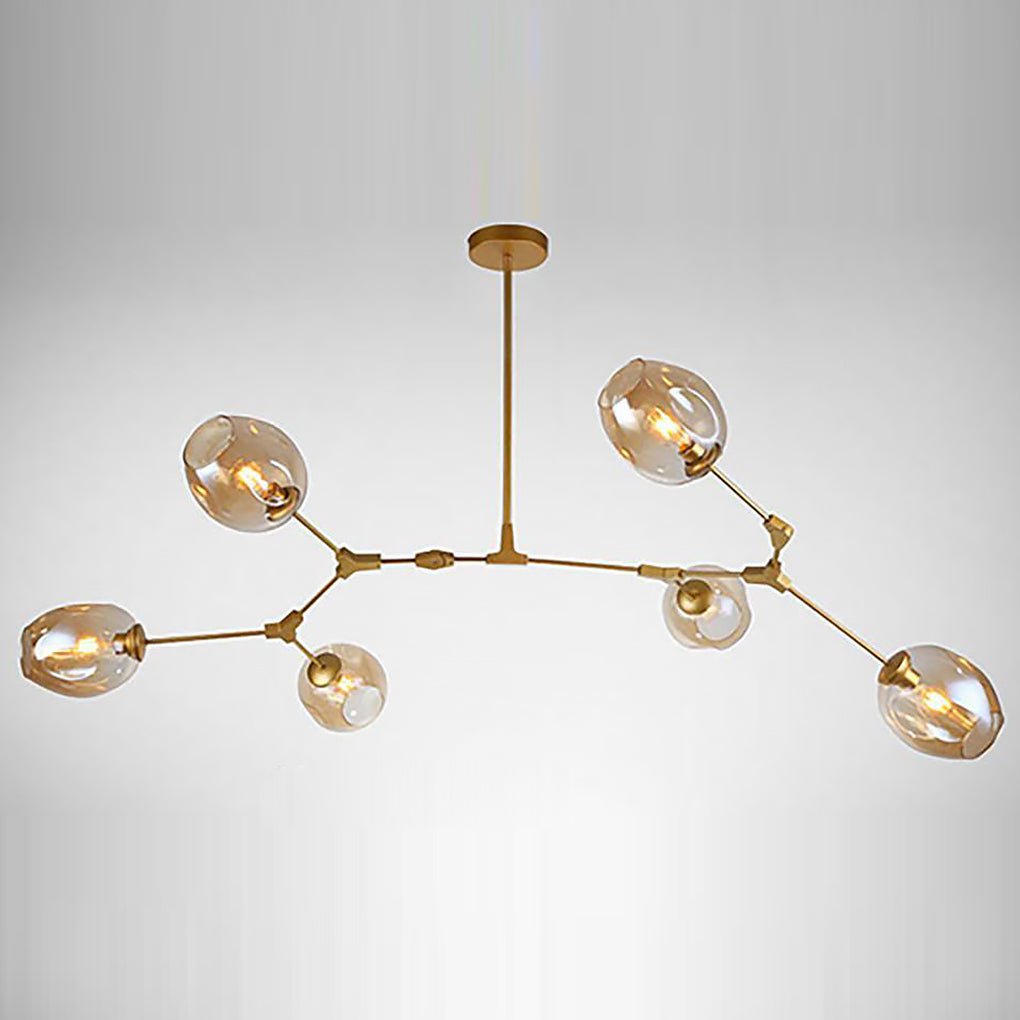 Nordic Branches Bubble Sputnik Chandelier 5 To 11 Lights Gold Finish