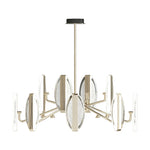 Aurelia Gold Minimalist LED Chandelier with Acrylic Shades
