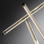 Linear LED Pendant Light in Black or Gold – Modern Minimalist Suspension Lamp