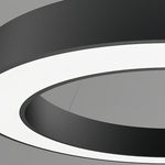 Geometric LED Pendant Light in Matte Black with Frosted Acrylic Shade