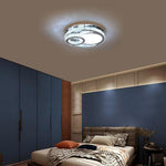 Lumina Crystal Flush Mount Ceiling Light in Stainless Steel