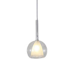 Nordic Hand-Blown Glass Ball Pendant Light for Dining Room & Living Room