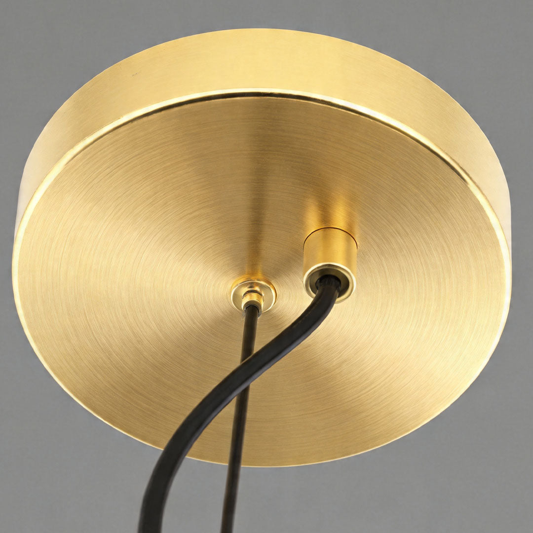 Lumina Glass LED Flush Mount Ceiling Light in Gold and White