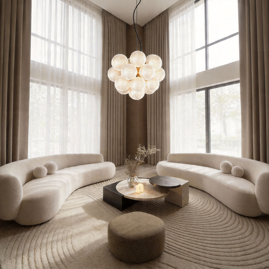 Lumina Glass LED Flush Mount Ceiling Light in Gold and White