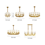 Lumière Cascade: Modern Copper Glass Drop Chandelier for Elegant Interiors