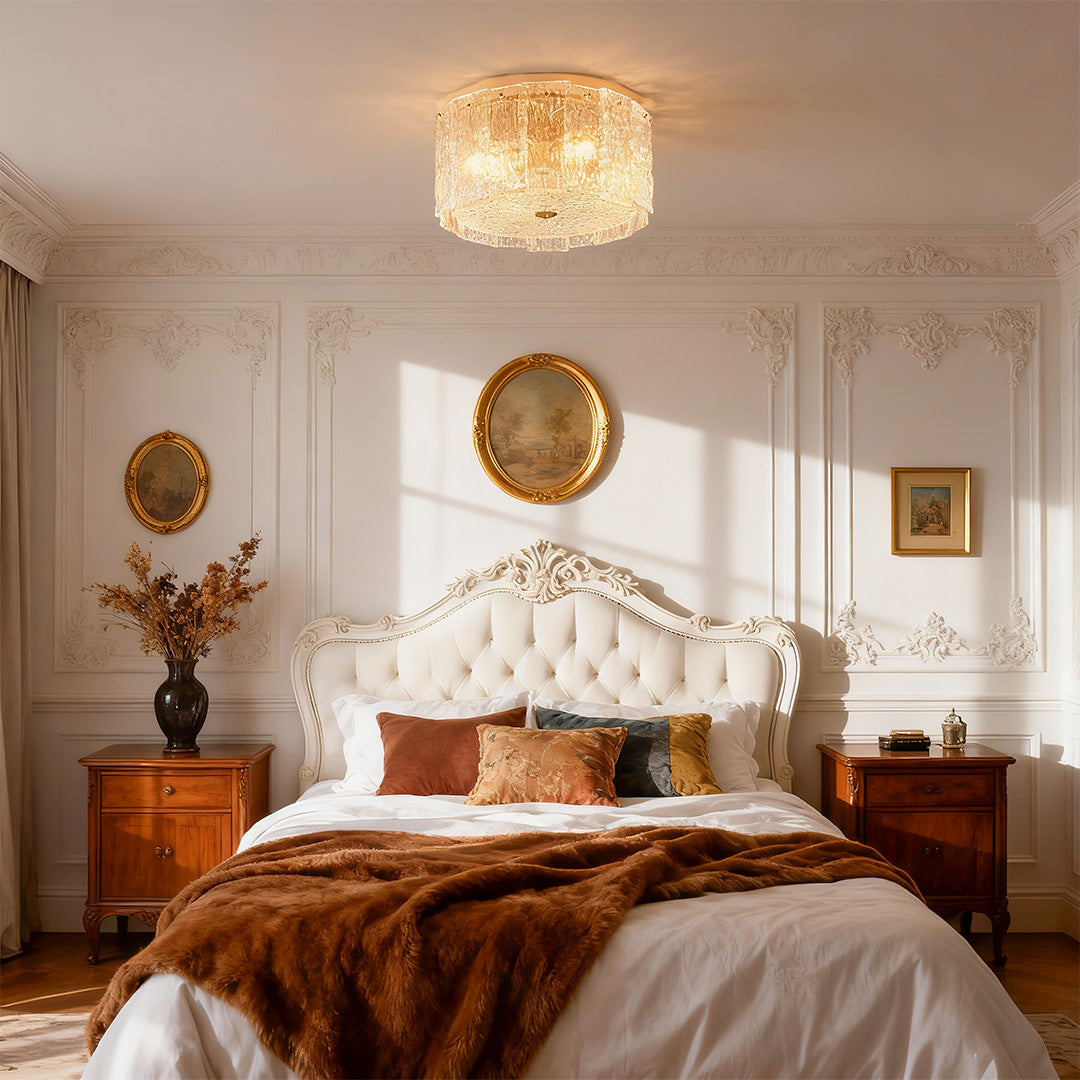 Lumière Copper Glass Flush Mount Ceiling Light