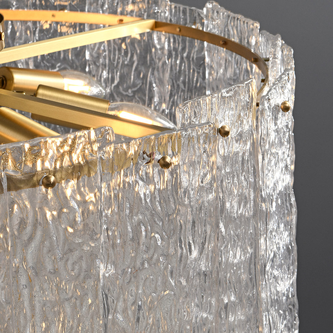Lumière Copper Glass Flush Mount Ceiling Light