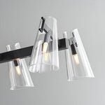 Modern Copper Chandelier with Acrylic Shades for Dining and Living Spaces