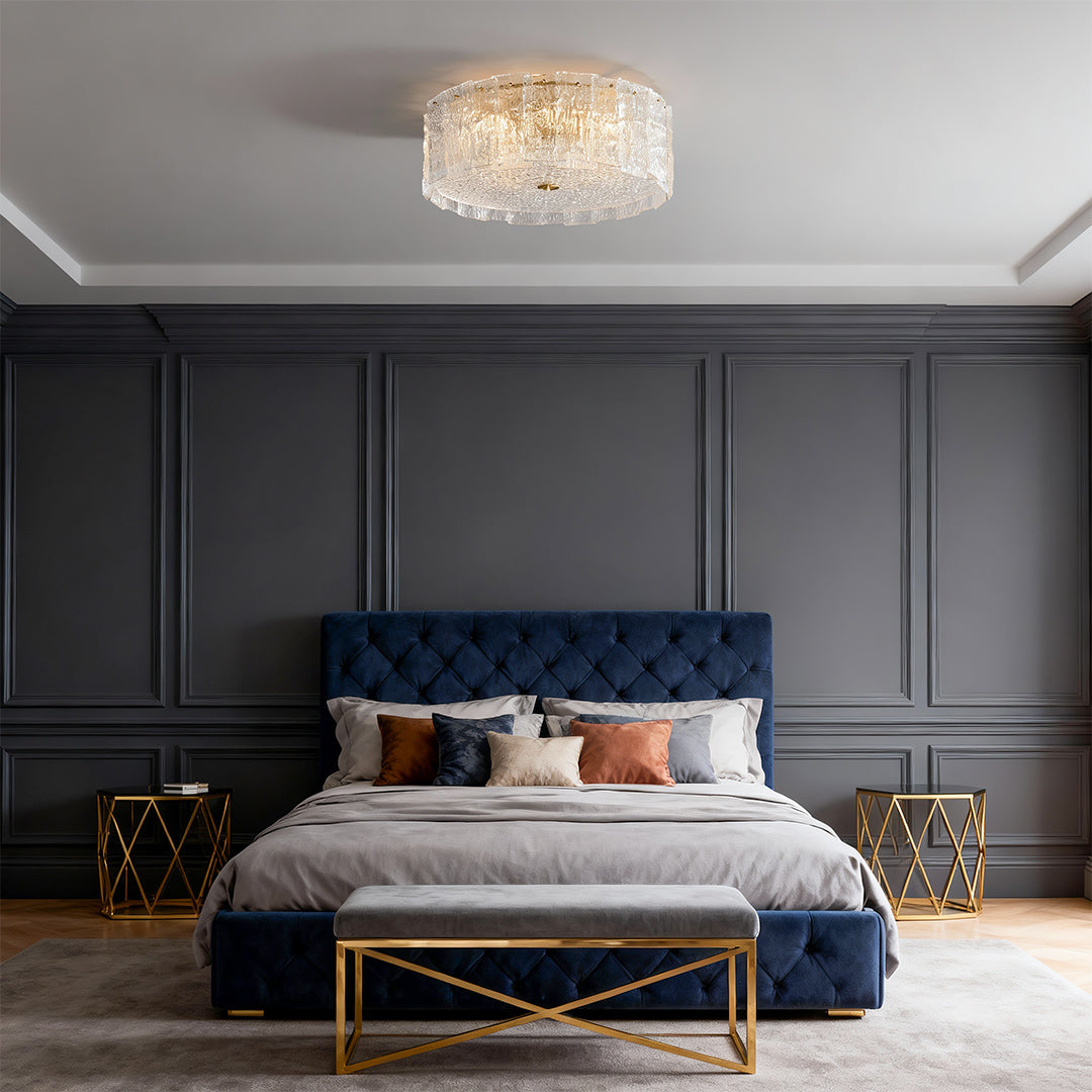 Lumière Copper Glass Flush Mount Ceiling Light