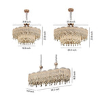 French Crystal Glass Fringe Chandelier | Luxury LED Ceiling Light