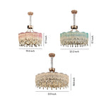 French Crystal Glass Fringe Chandelier | Luxury LED Ceiling Light