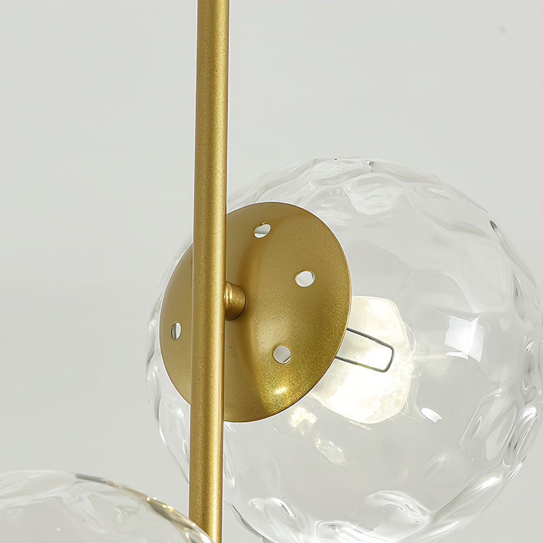 Modern Double Globe Glass Pendant Light with Adjustable Cord
