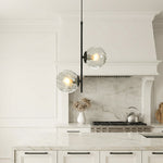 Modern Double Globe Glass Pendant Light with Adjustable Cord