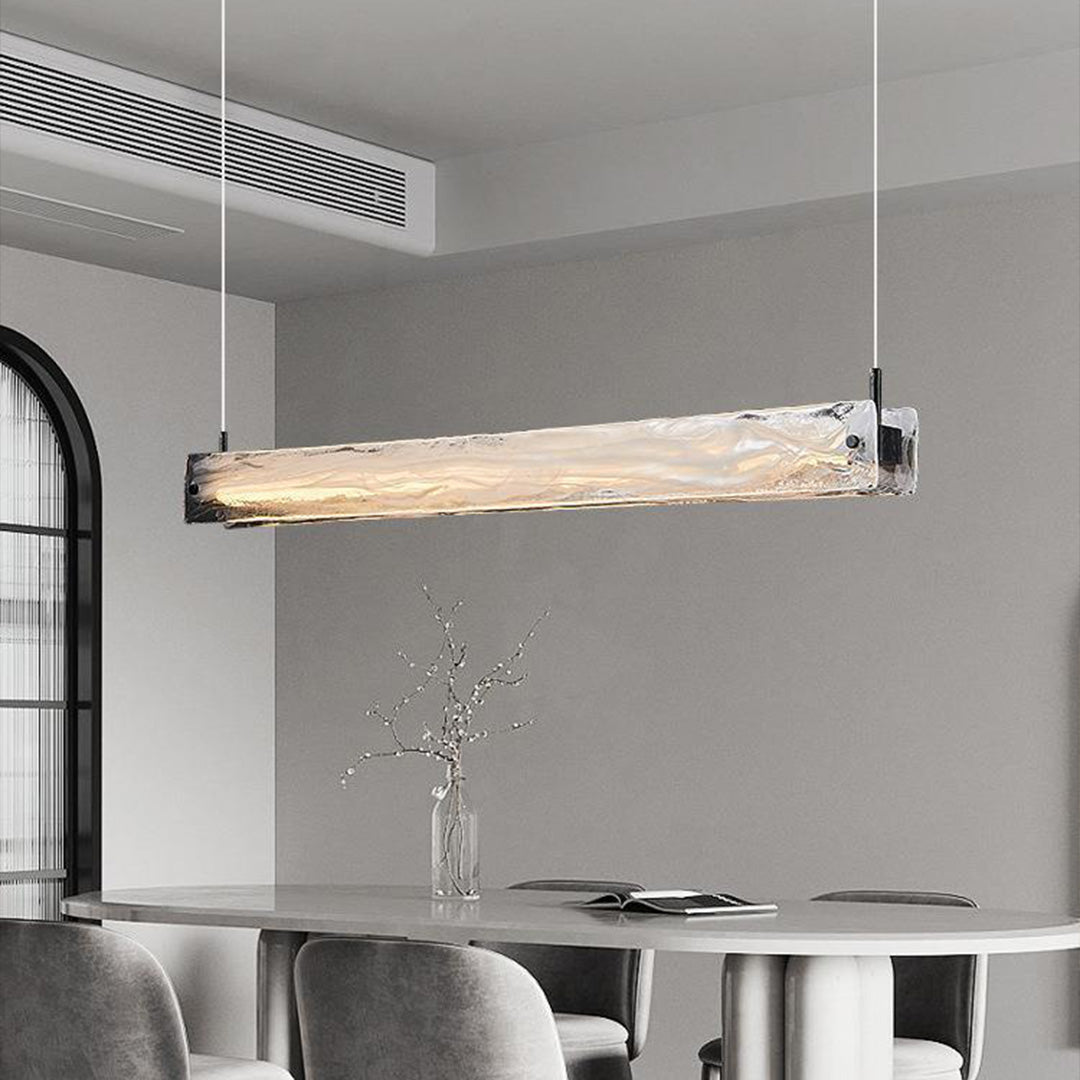 Italian Minimalist Glass Pendant Light for Kitchen Island