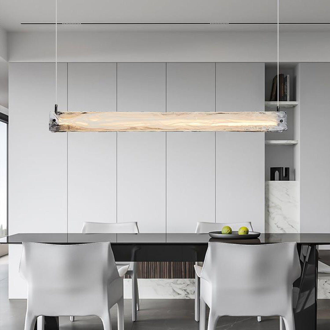 Italian Minimalist Glass Pendant Light for Kitchen Island