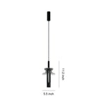 Minimalist Glass Pendant Light with Black Metal Frame