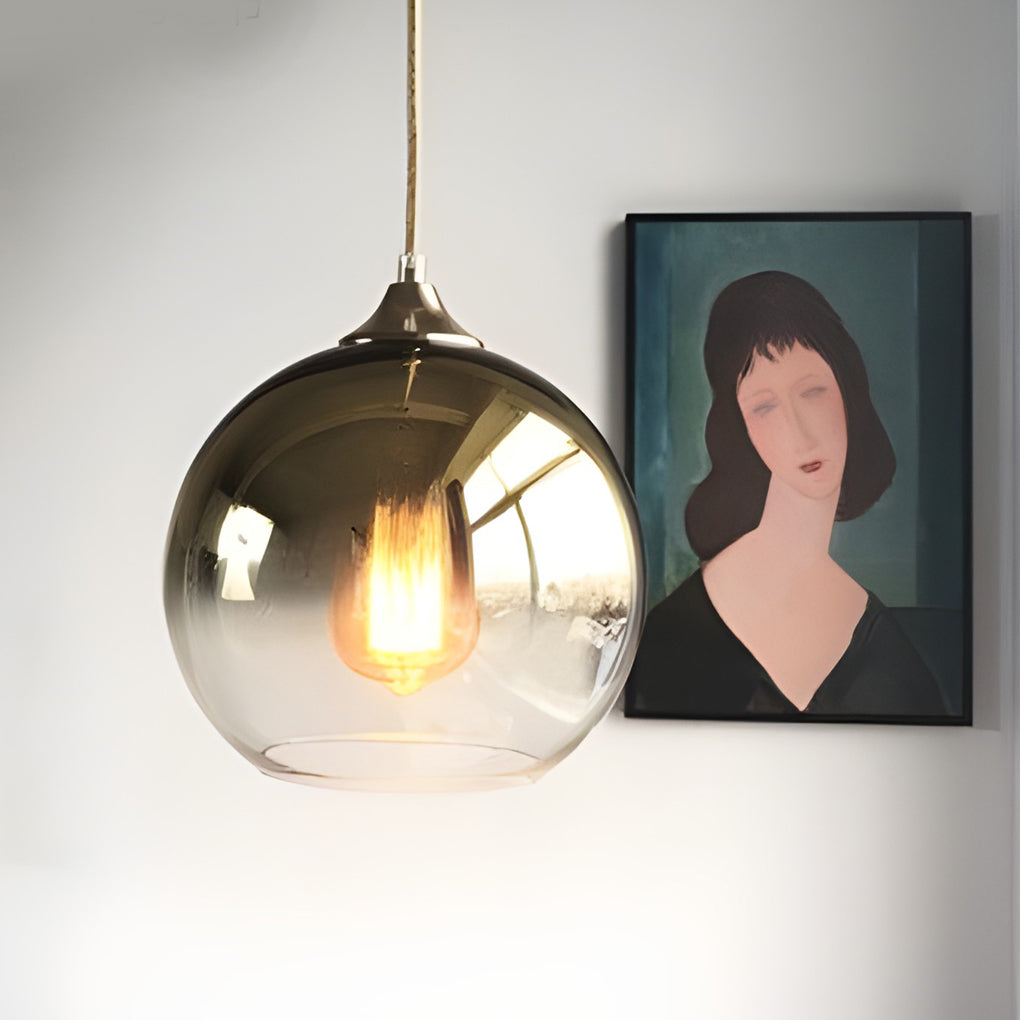 Lumina Glass Globe Pendant Light – Modern Single-Ball Ceiling Lamp for Dining & Living Spaces