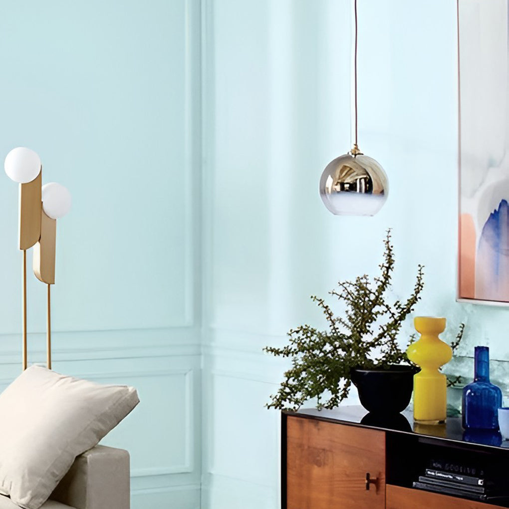 Lumina Glass Globe Pendant Light – Modern Single-Ball Ceiling Lamp for Dining & Living Spaces