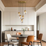 Luxury Copper Chandelier with Clear Glass Shades for Modern Interiors
